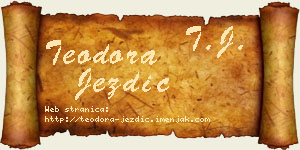 Teodora Jezdić vizit kartica